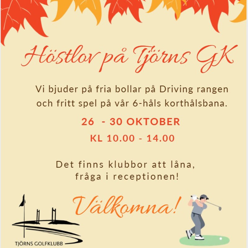 Höstlov på Golfklubben