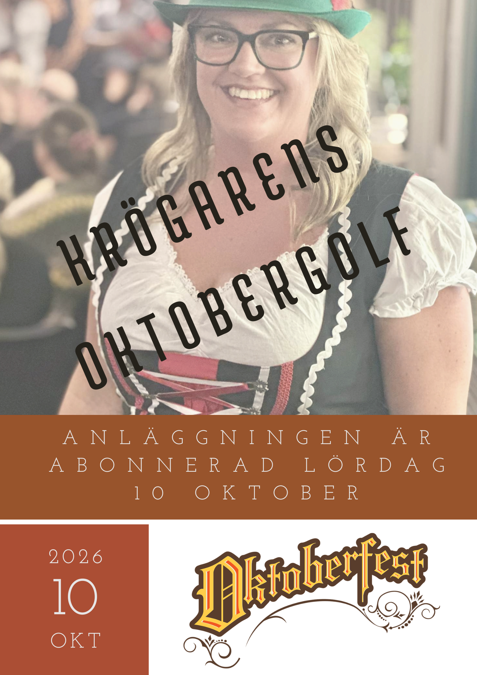 Brun Rutor Oktoberfest Affisch